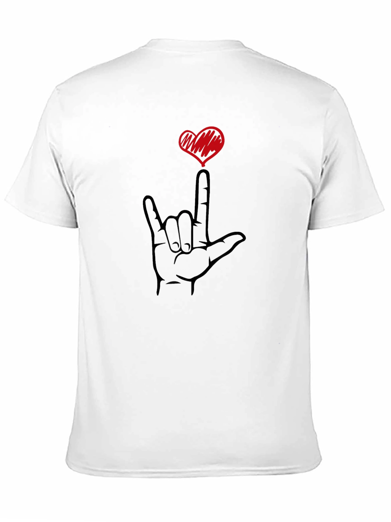 I Love You Hand Sign Black T-Shirt
