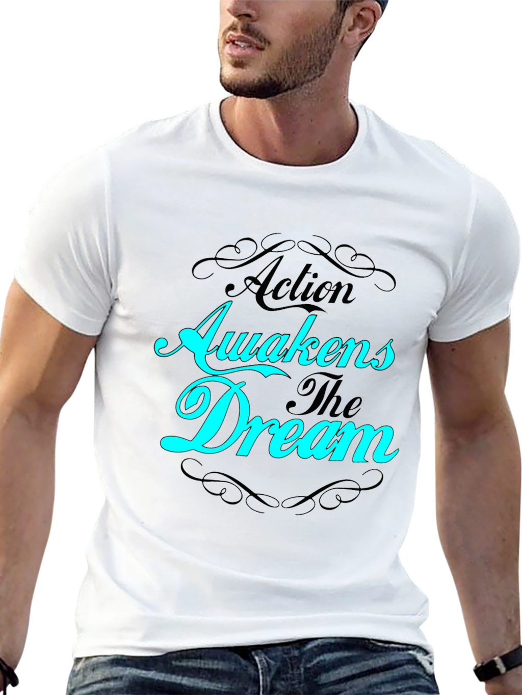 Action Awakens The Dream Black T-Shirt