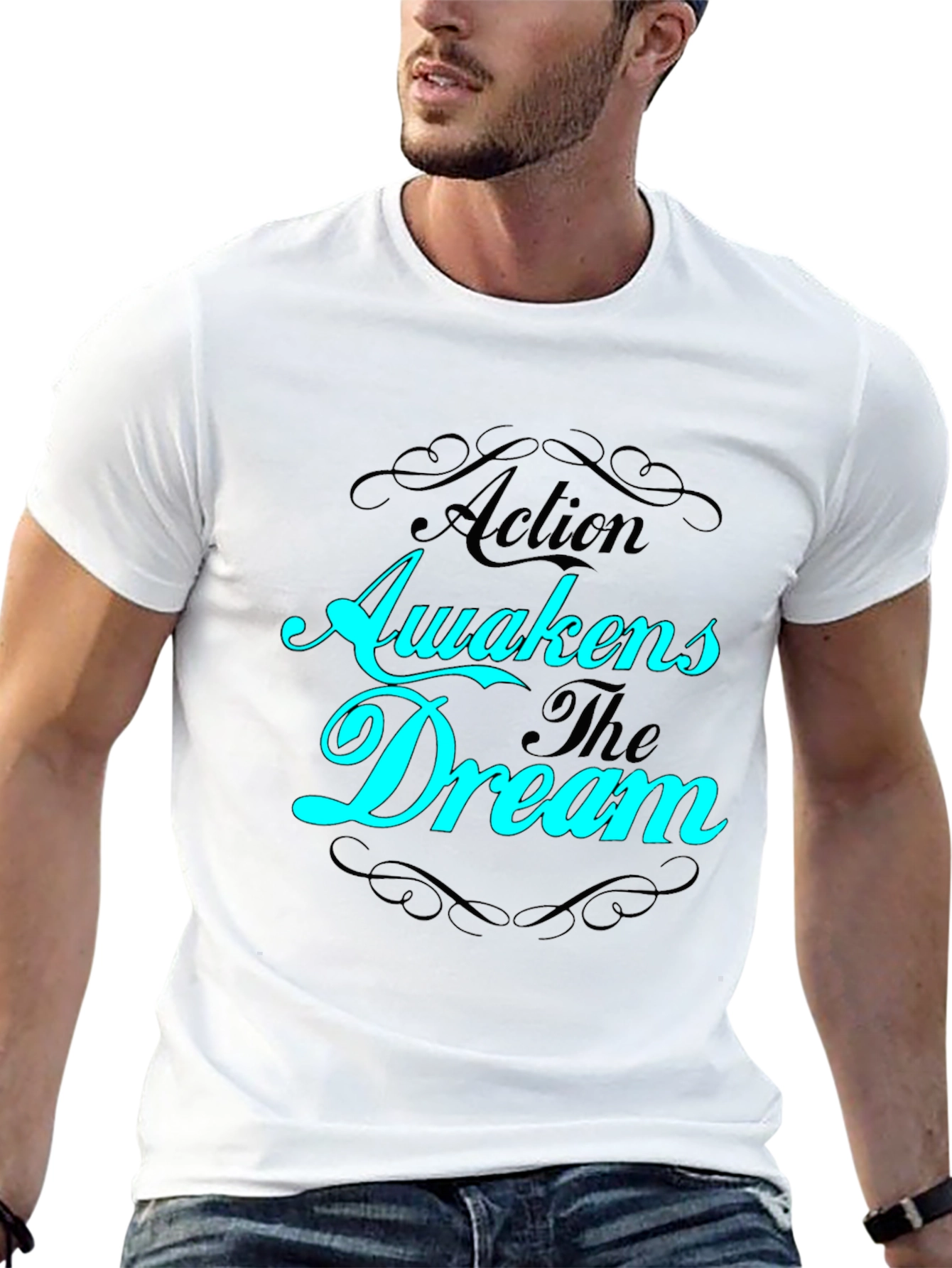 Action Awakens The Dream Black T-Shirt