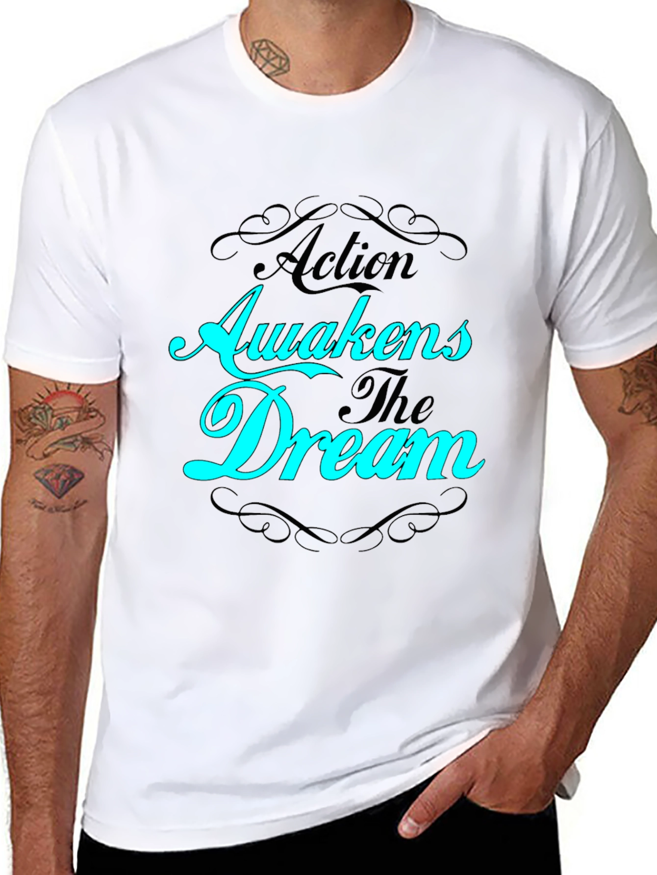 Action Awakens The Dream Black T-Shirt