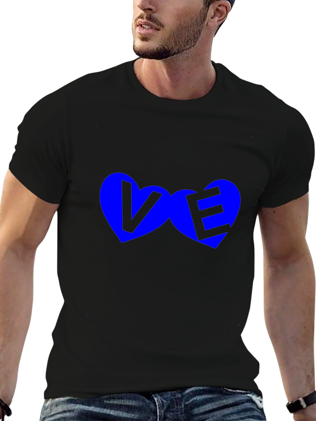 Love Heart VE Black T-Shirt