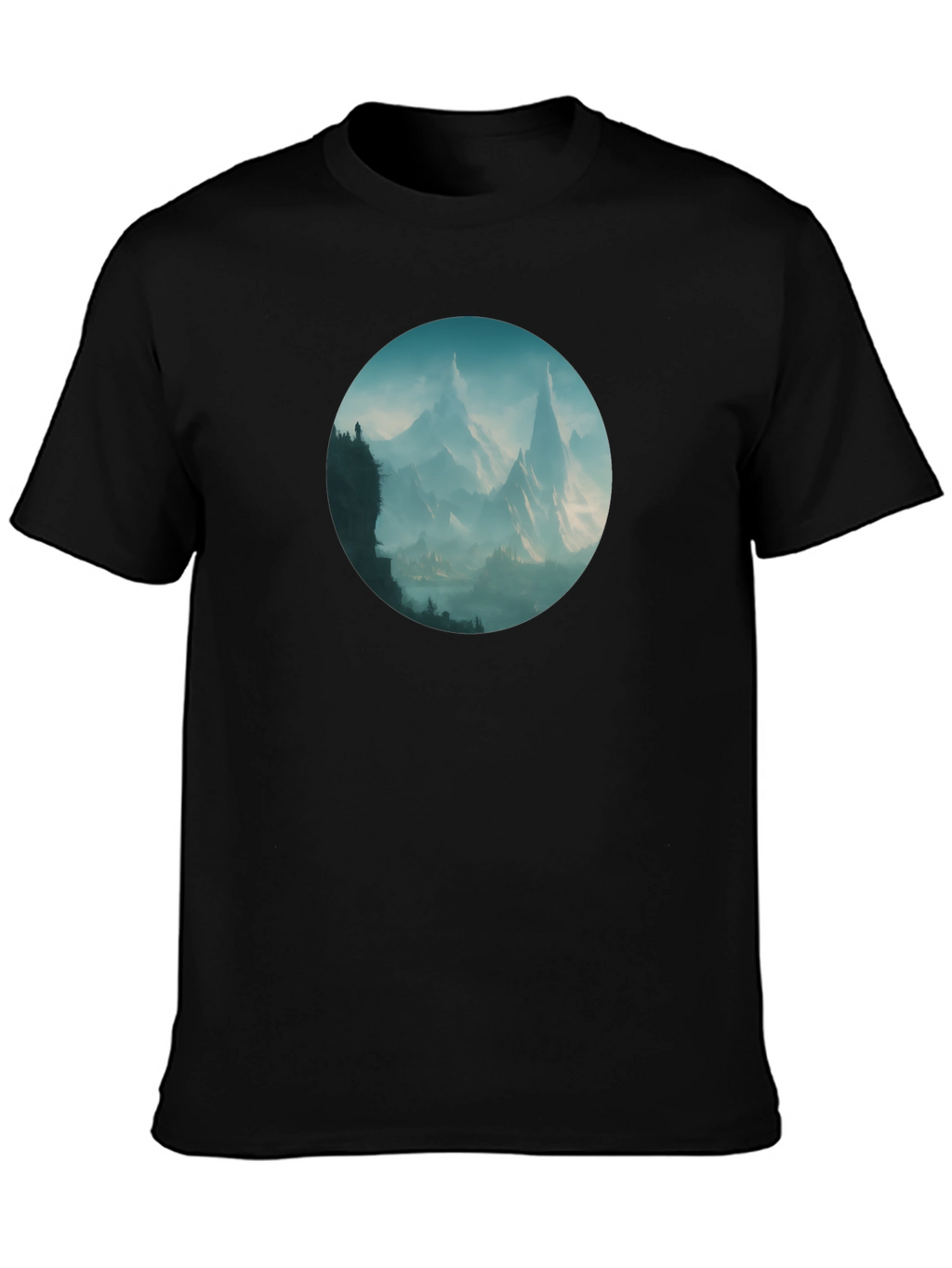 Mountain Vista Graphic Tee - Stylish Black T-Shirt