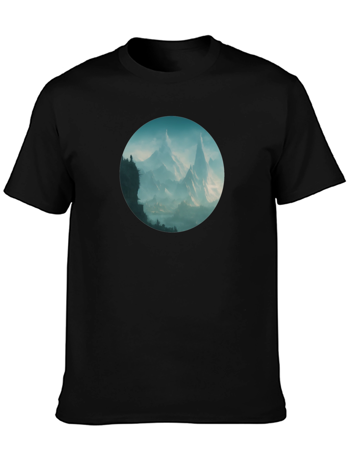Mountain Vista Graphic Tee - Stylish Black T-Shirt