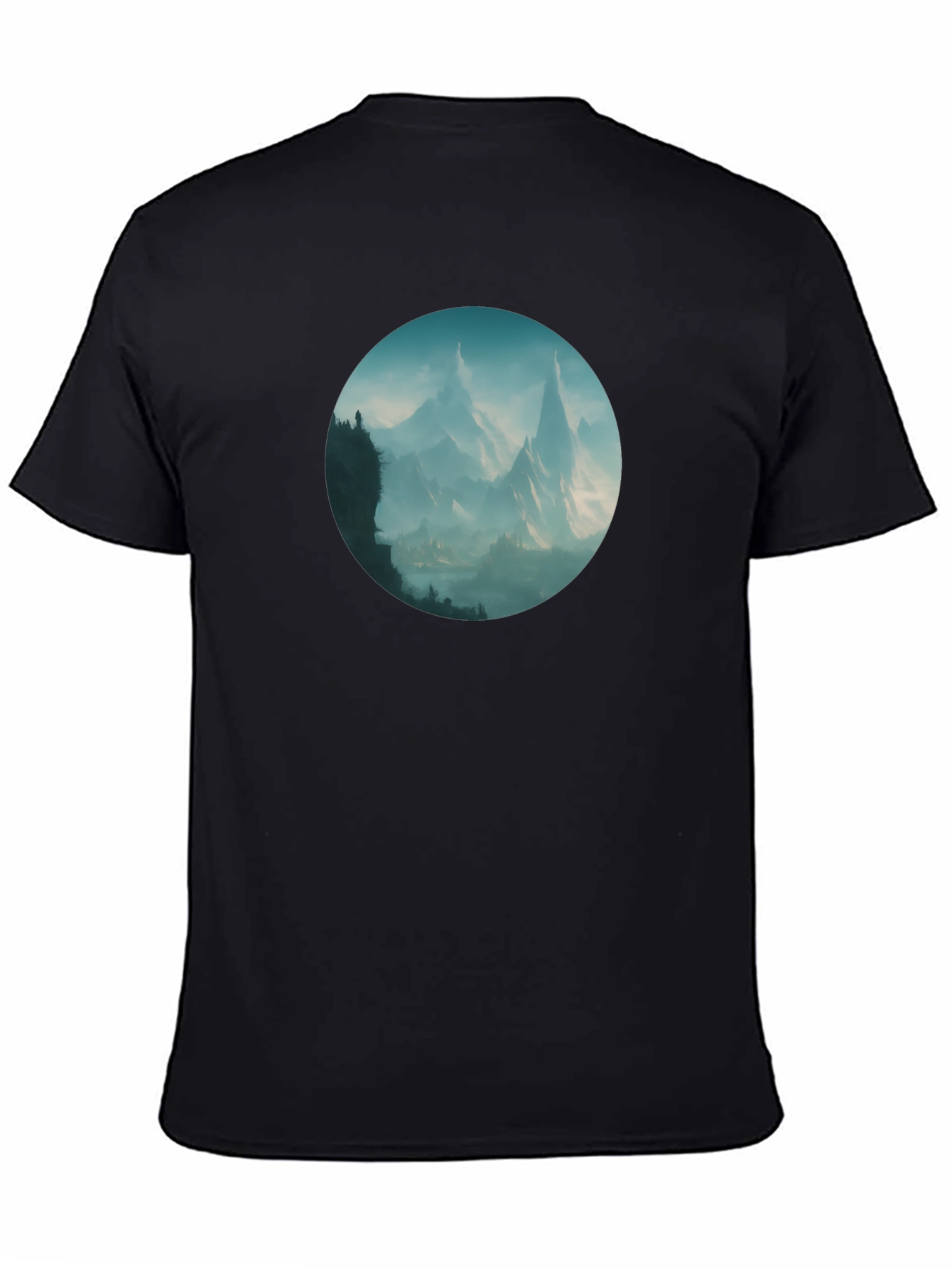 Mountain Vista Graphic Tee - Stylish Black T-Shirt
