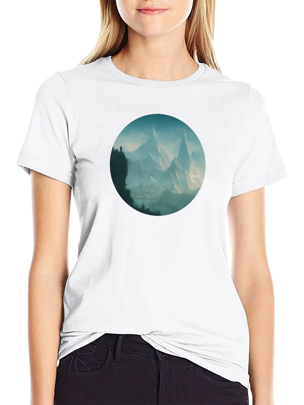 Mountain Vista Graphic Tee - Stylish Black T-Shirt