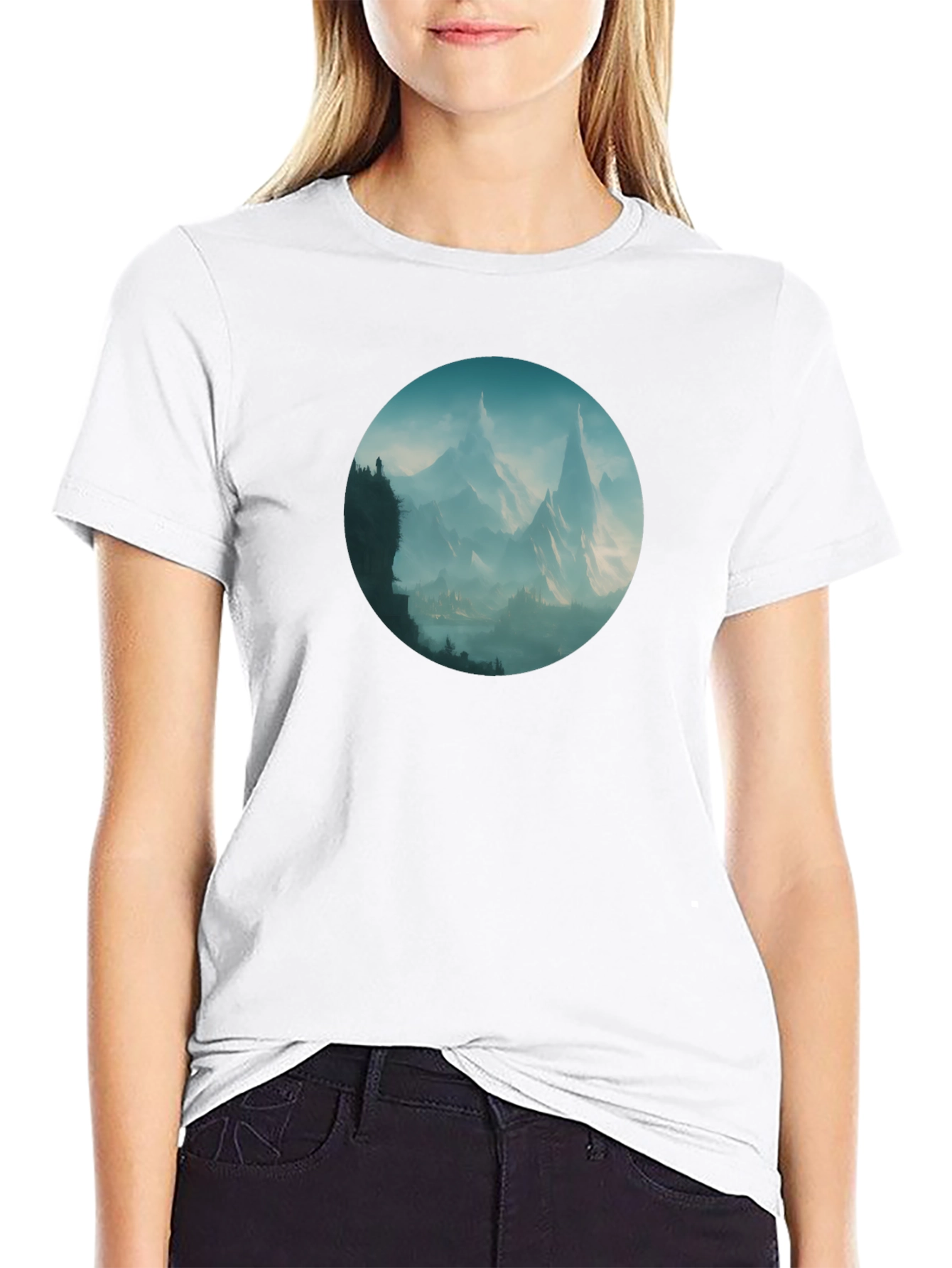 Mountain Vista Graphic Tee - Stylish Black T-Shirt