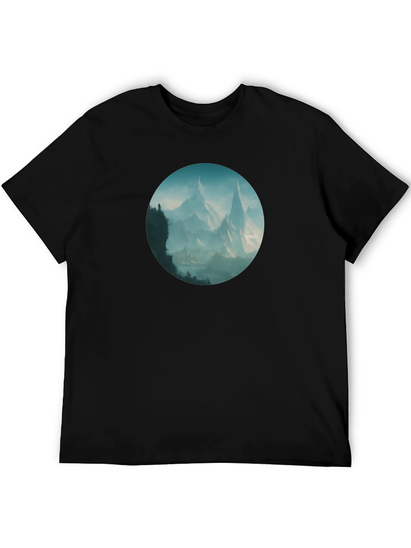 Mountain Vista Graphic Tee - Stylish Black T-Shirt