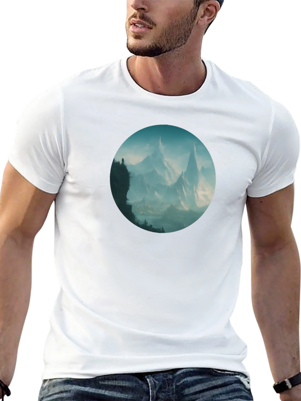 Mountain Vista Graphic Tee - Stylish Black T-Shirt