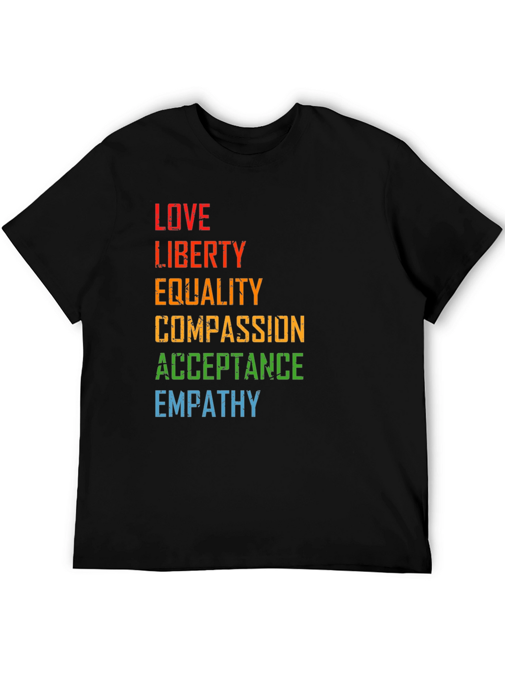 Love Liberty Equality Black Graphic Tee