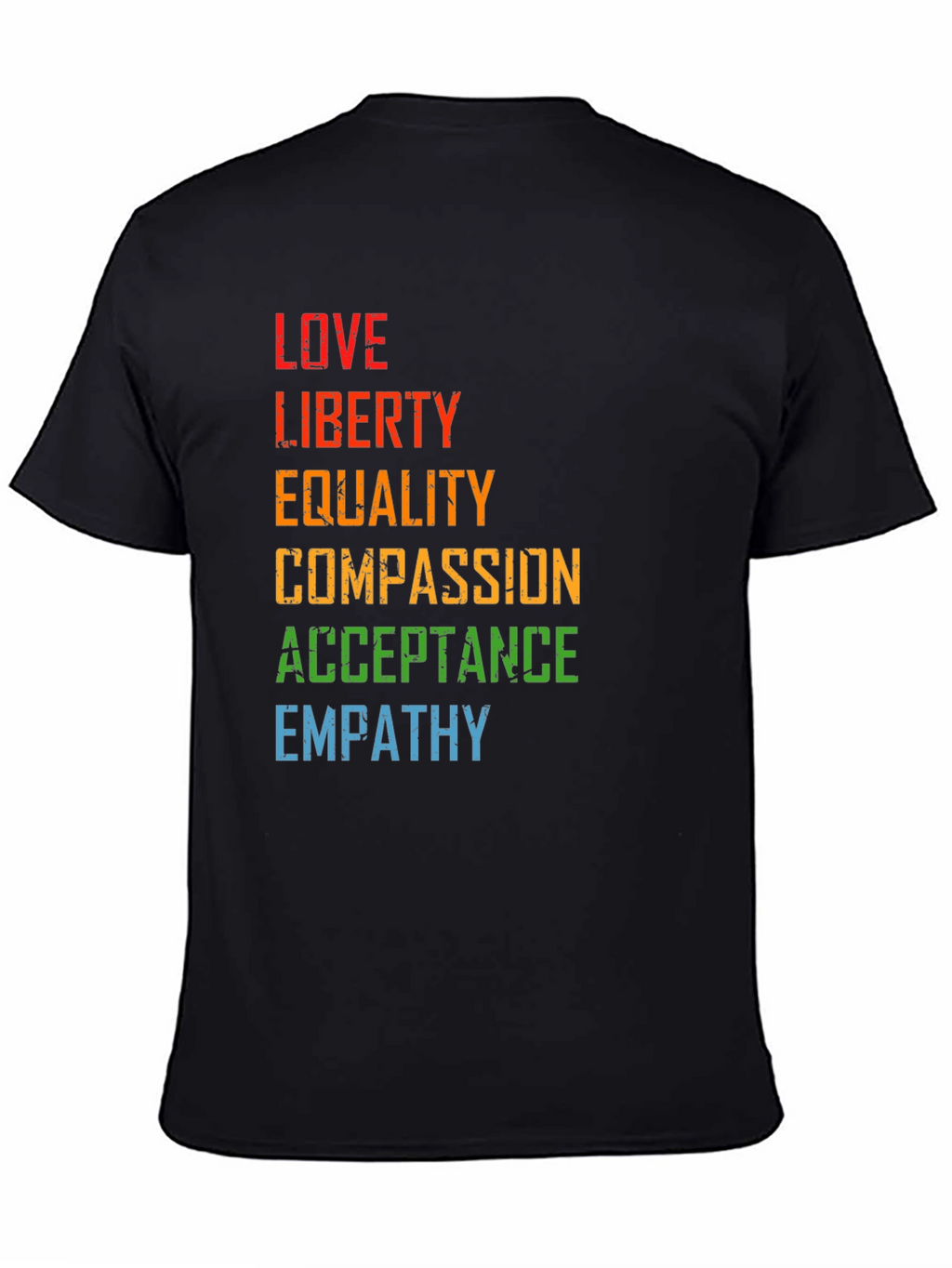 Love Liberty Equality Black Graphic Tee