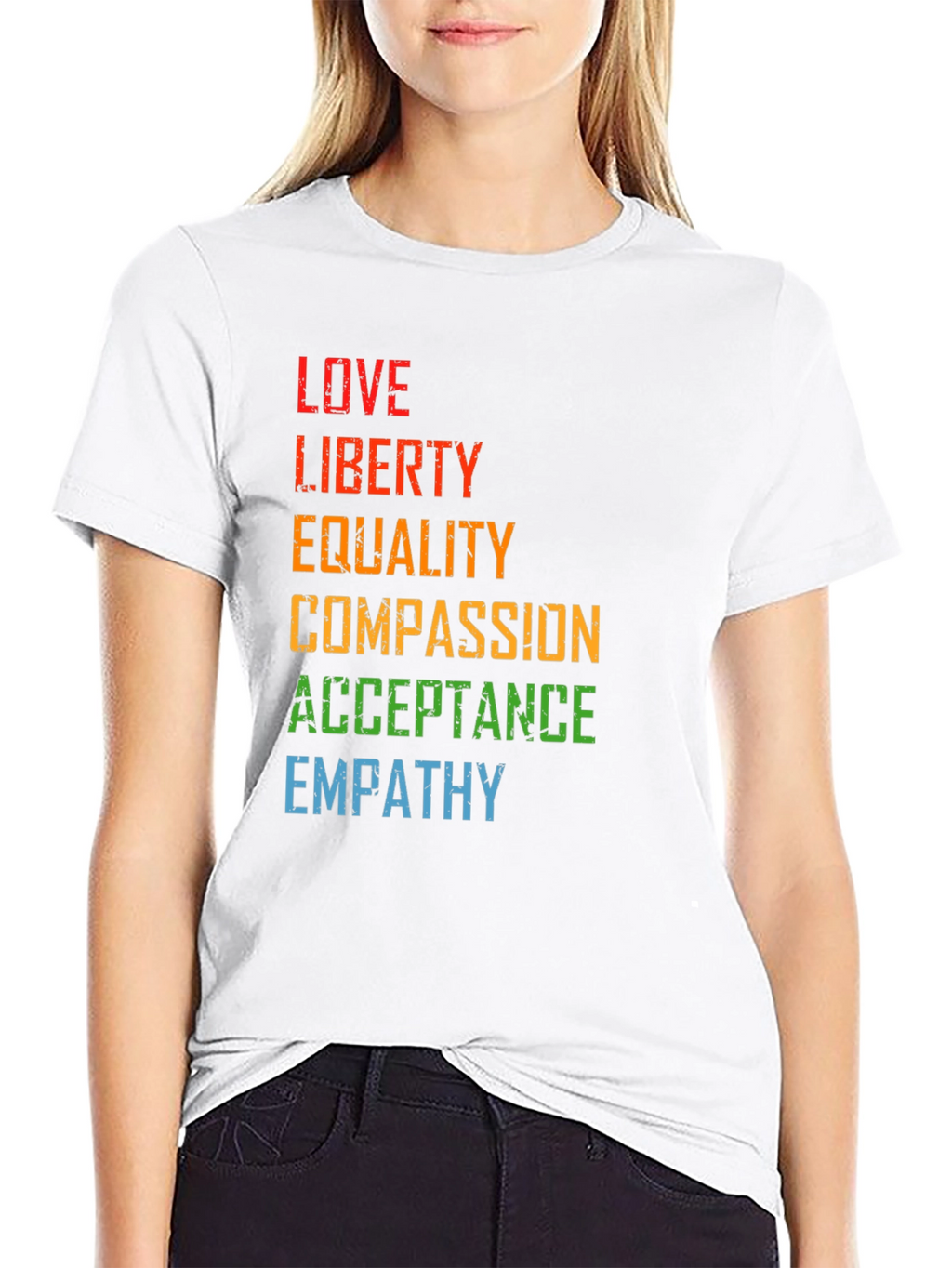 Love Liberty Equality Black Graphic Tee