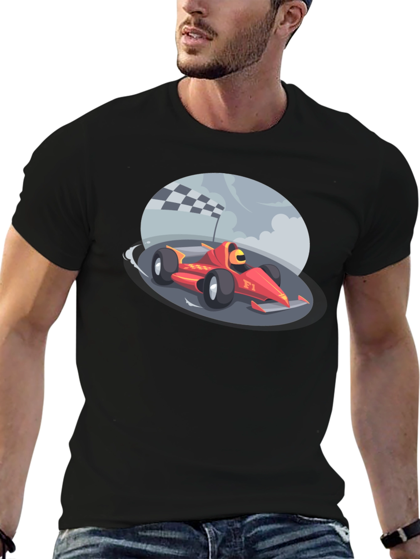 Racing Car Graphic Tee - Motorsport Fan T-Shirt