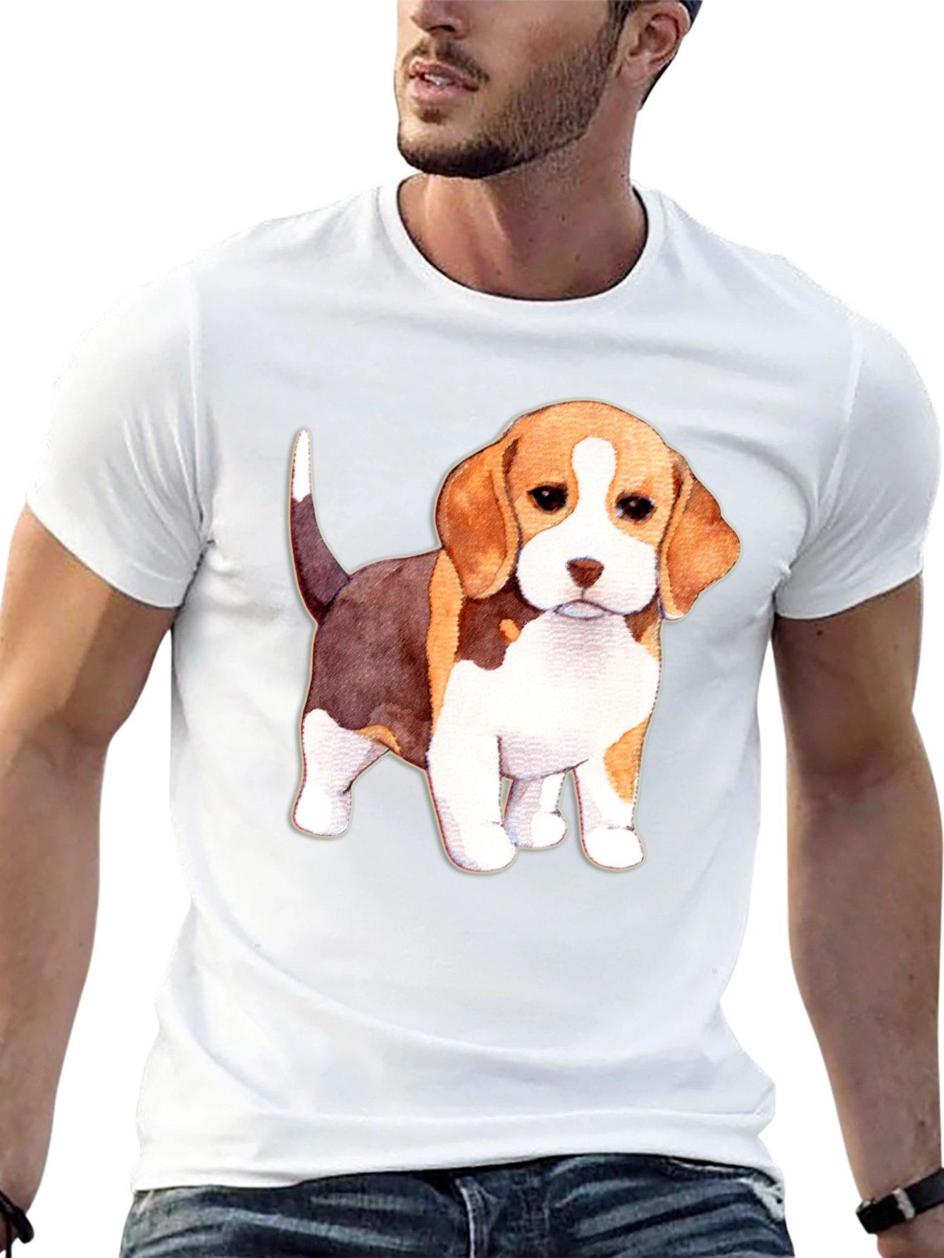 Cute Beagle Puppy Dog Graphic T-Shirt