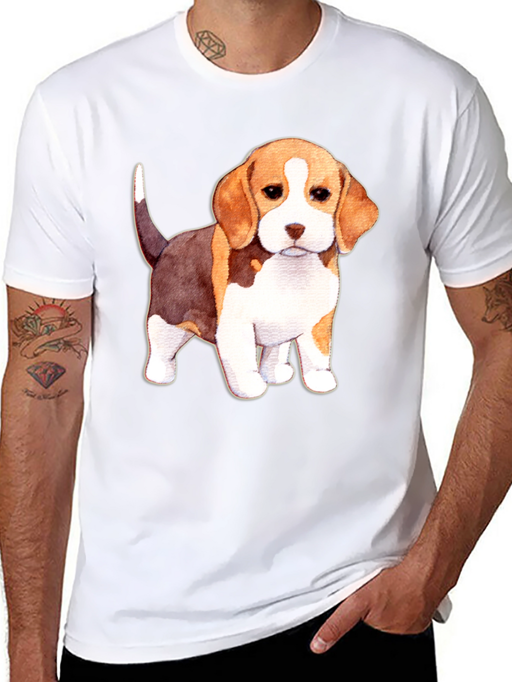 Cute Beagle Puppy Dog Graphic T-Shirt