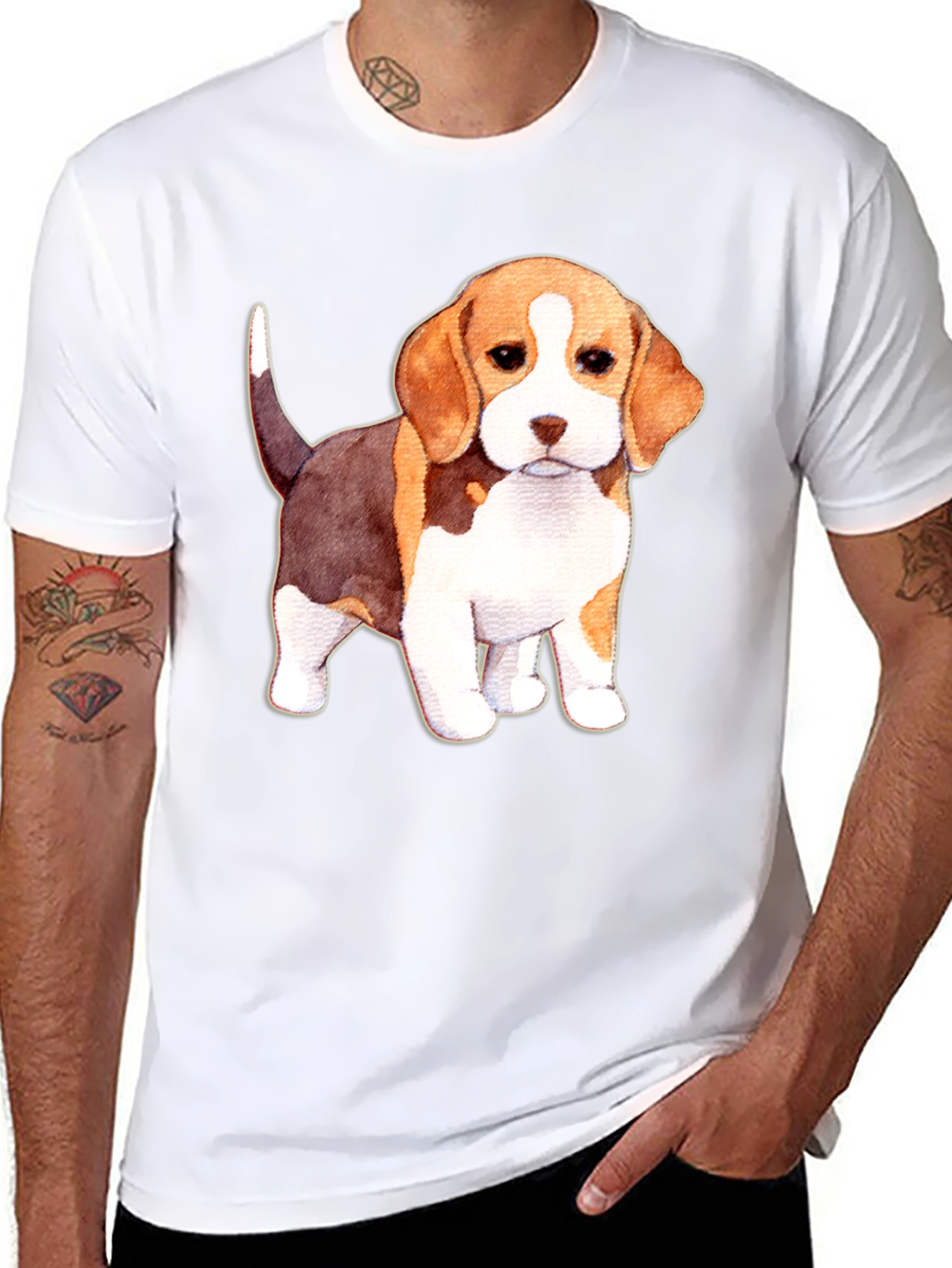 Cute Beagle Puppy Dog Graphic T-Shirt