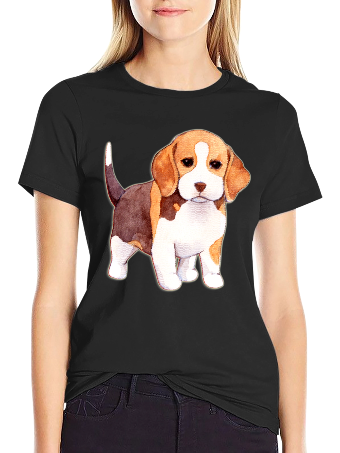 Cute Beagle Puppy Dog Graphic T-Shirt