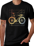 Geometric Bike Graphic Tee - Cycle in Style!