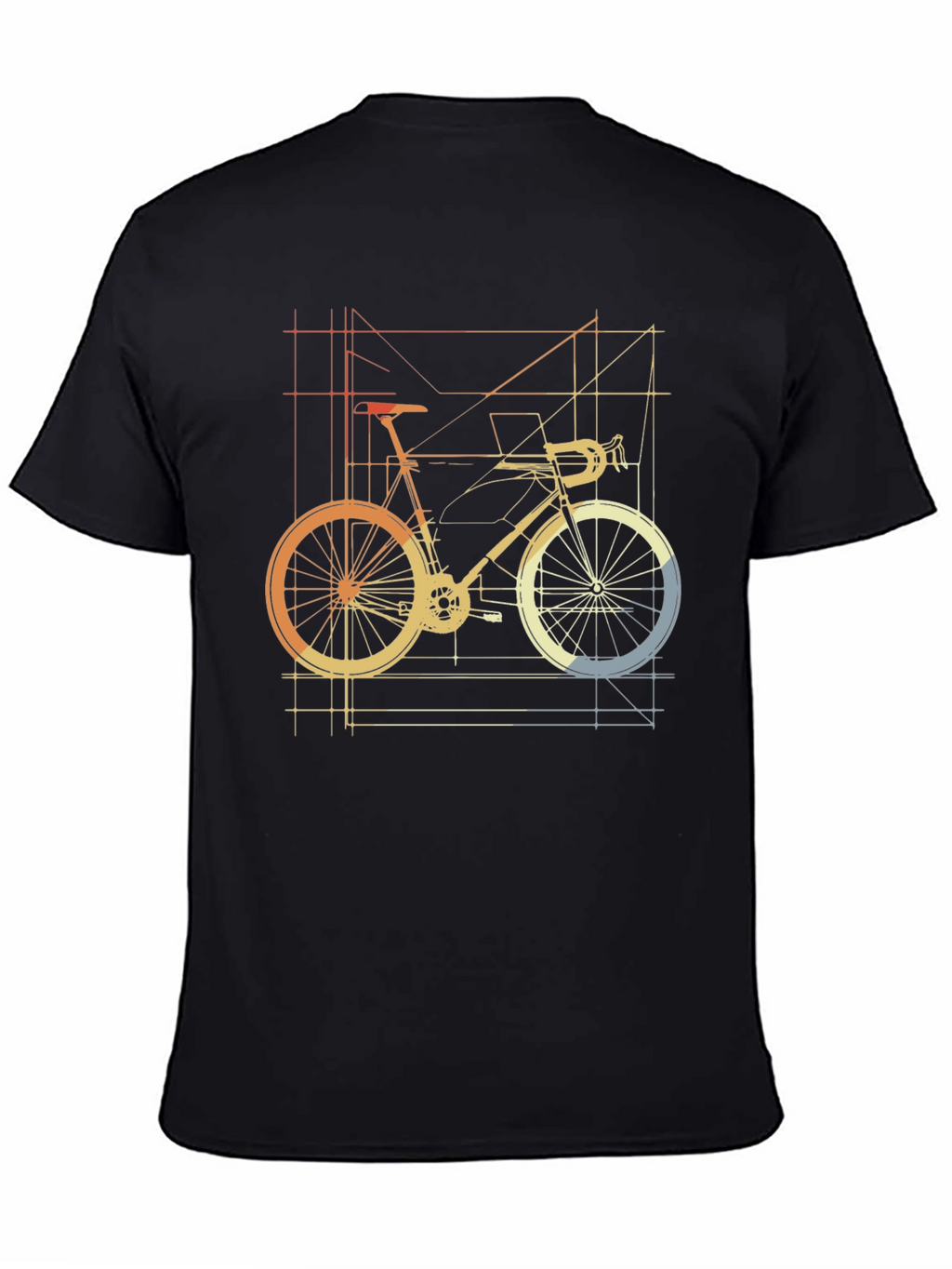 Geometric Bike Graphic Tee - Cycle in Style!