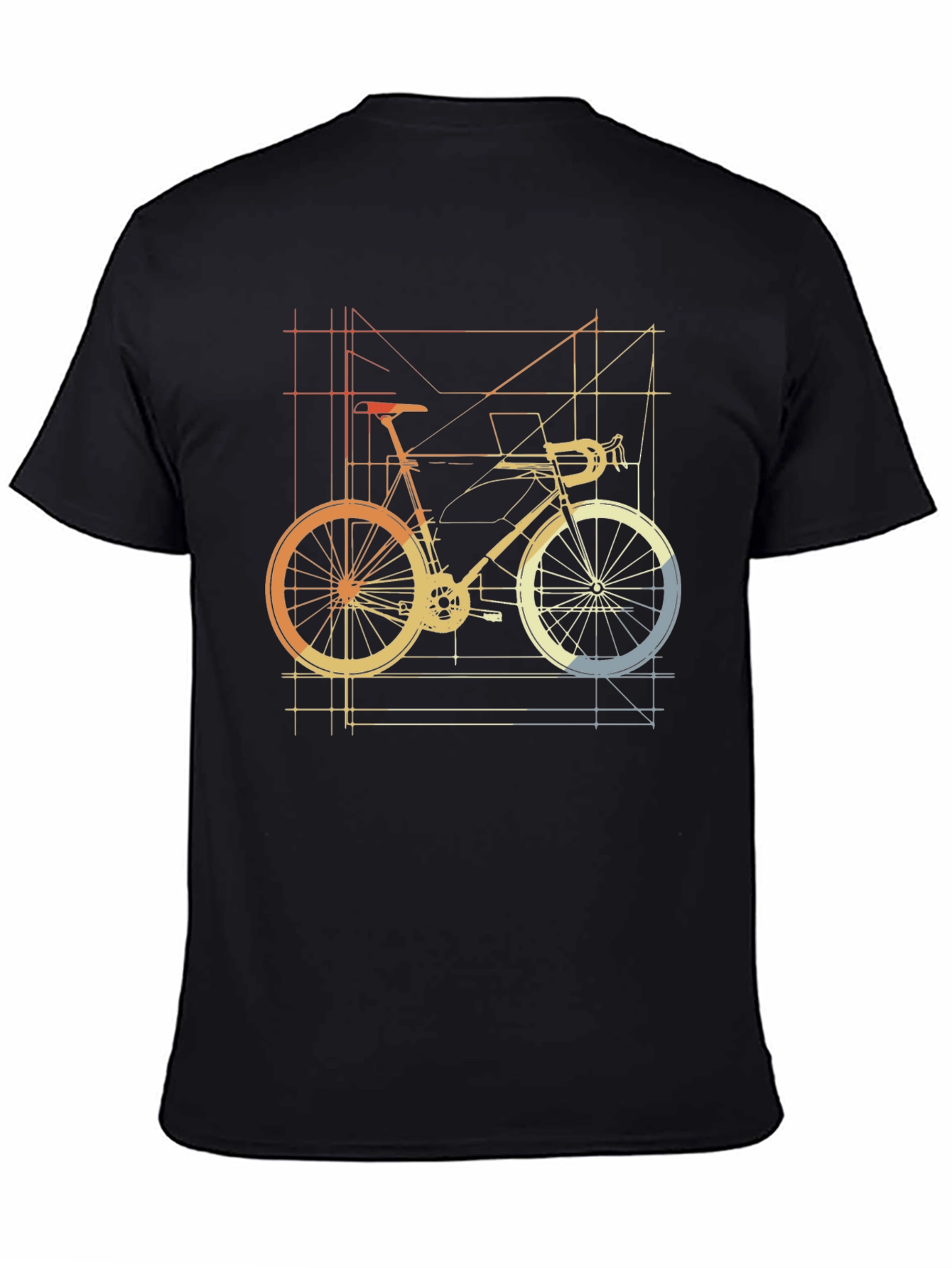 Geometric Bike Graphic Tee - Cycle in Style!