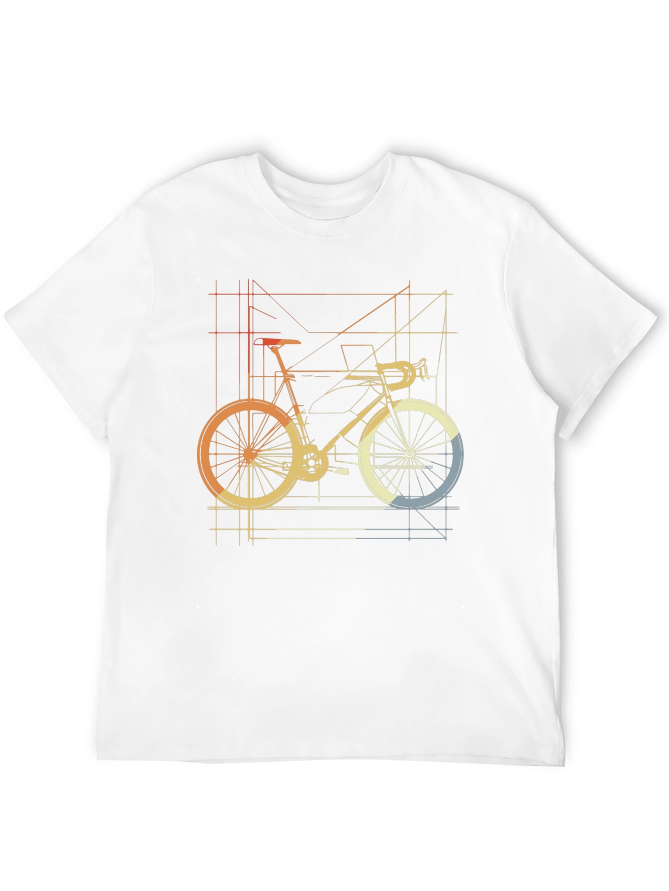 Geometric Bike Graphic Tee - Cycle in Style!