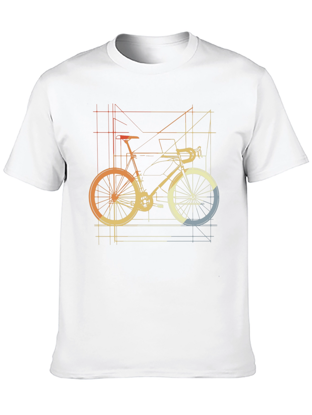 Geometric Bike Graphic Tee - Cycle in Style!