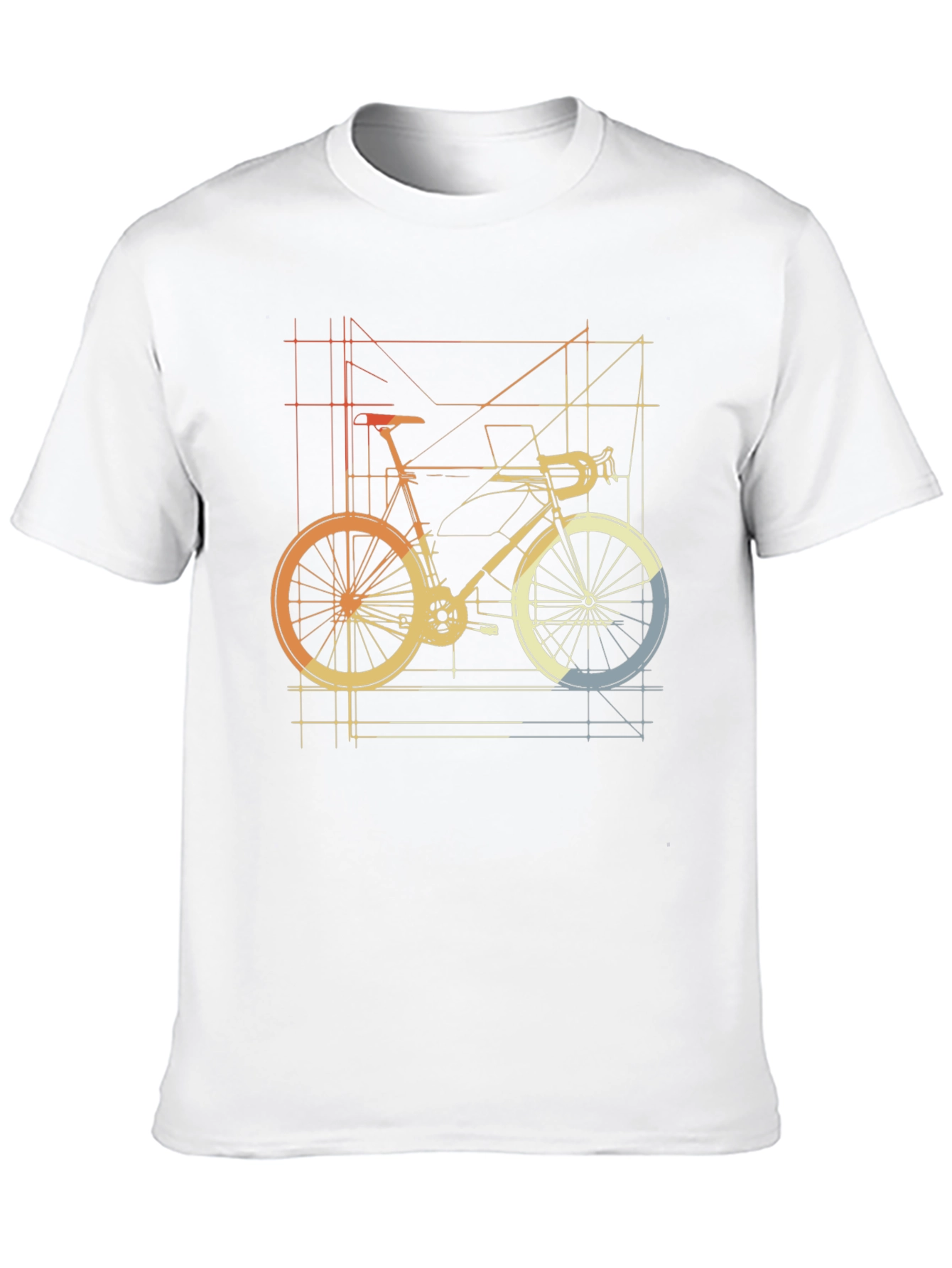 Geometric Bike Graphic Tee - Cycle in Style!