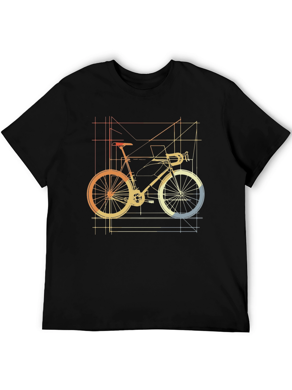 Geometric Bike Graphic Tee - Cycle in Style!