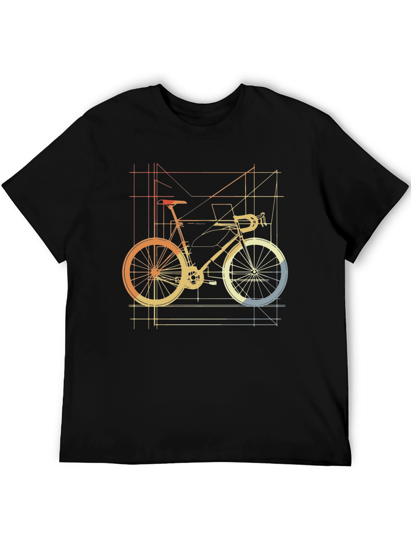 Geometric Bike Graphic Tee - Cycle in Style!