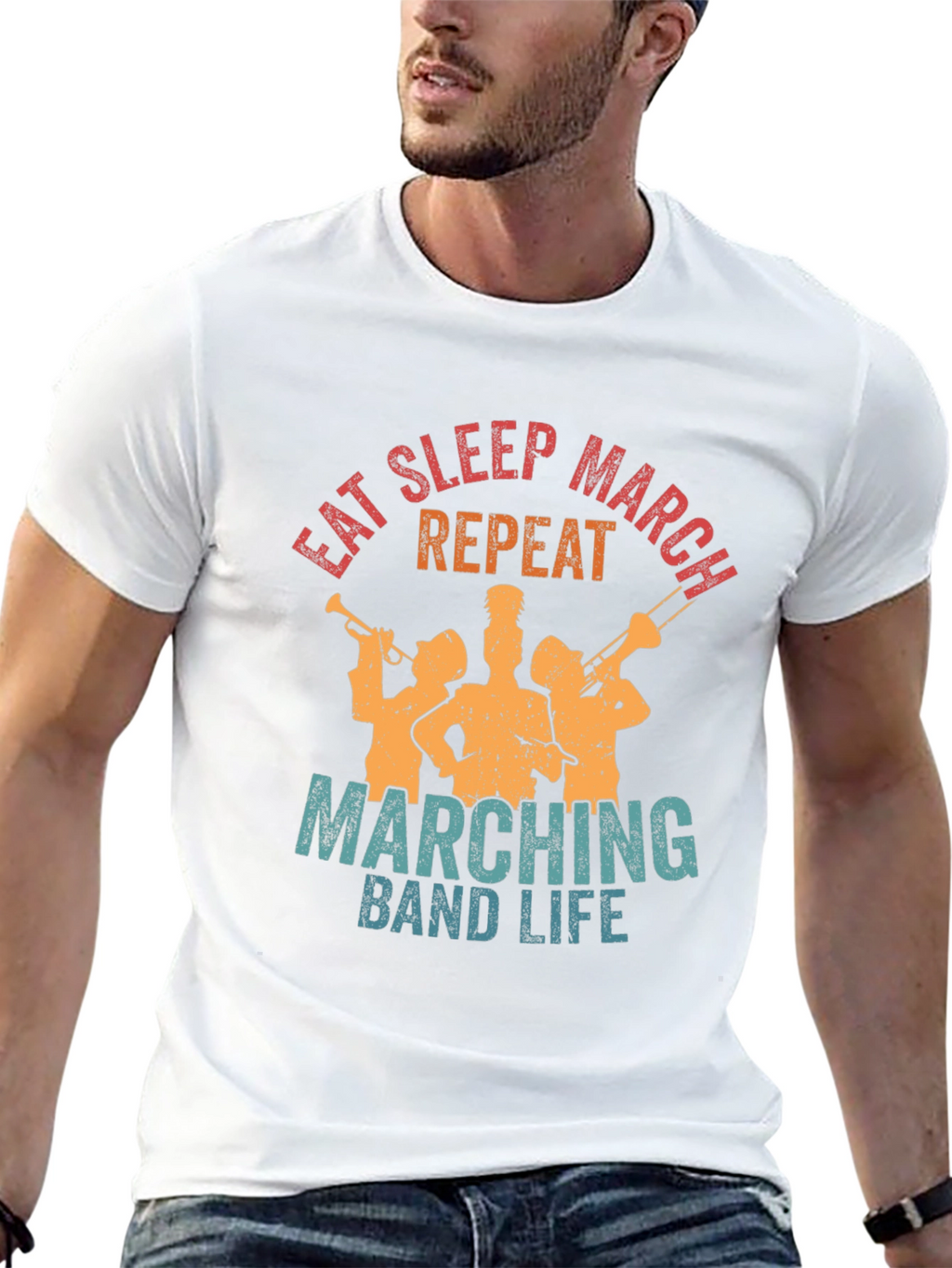 Eat Sleep March Repeat Band Life Tee