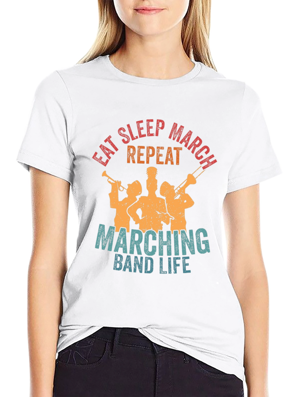 Eat Sleep March Repeat Band Life Tee