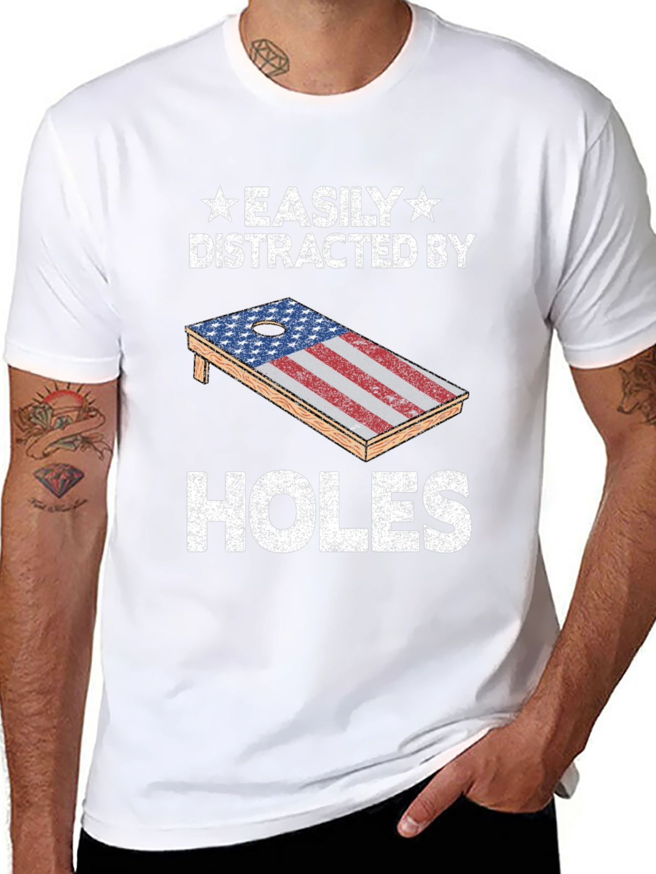 Easily Distracted By Holes Cornhole T-Shirt
