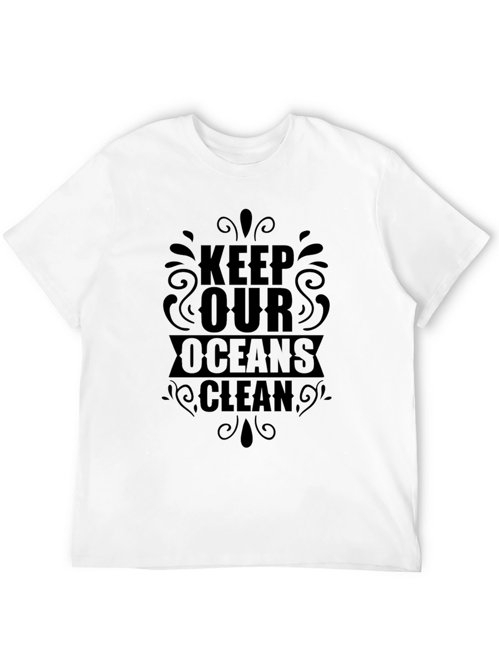 Keep Our Oceans Clean Black T-Shirt