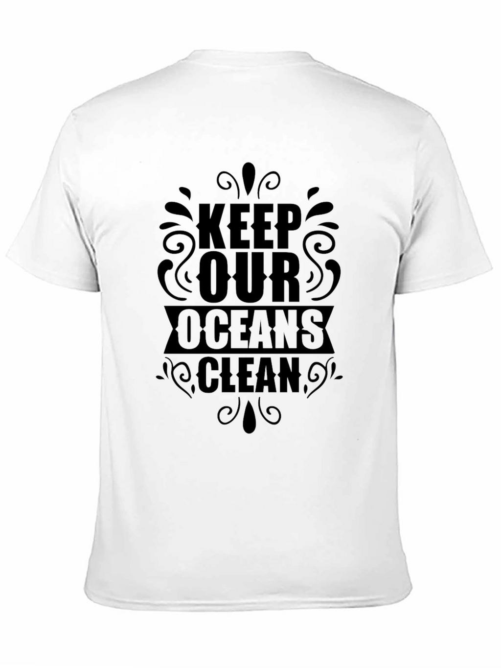 Keep Our Oceans Clean Black T-Shirt