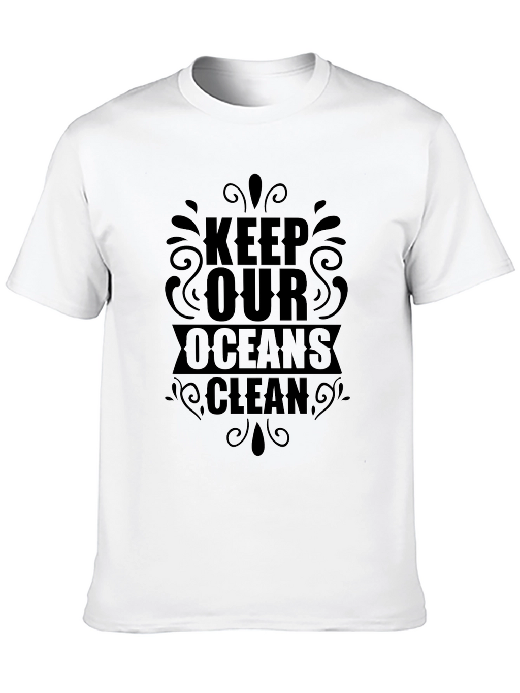 Keep Our Oceans Clean Black T-Shirt