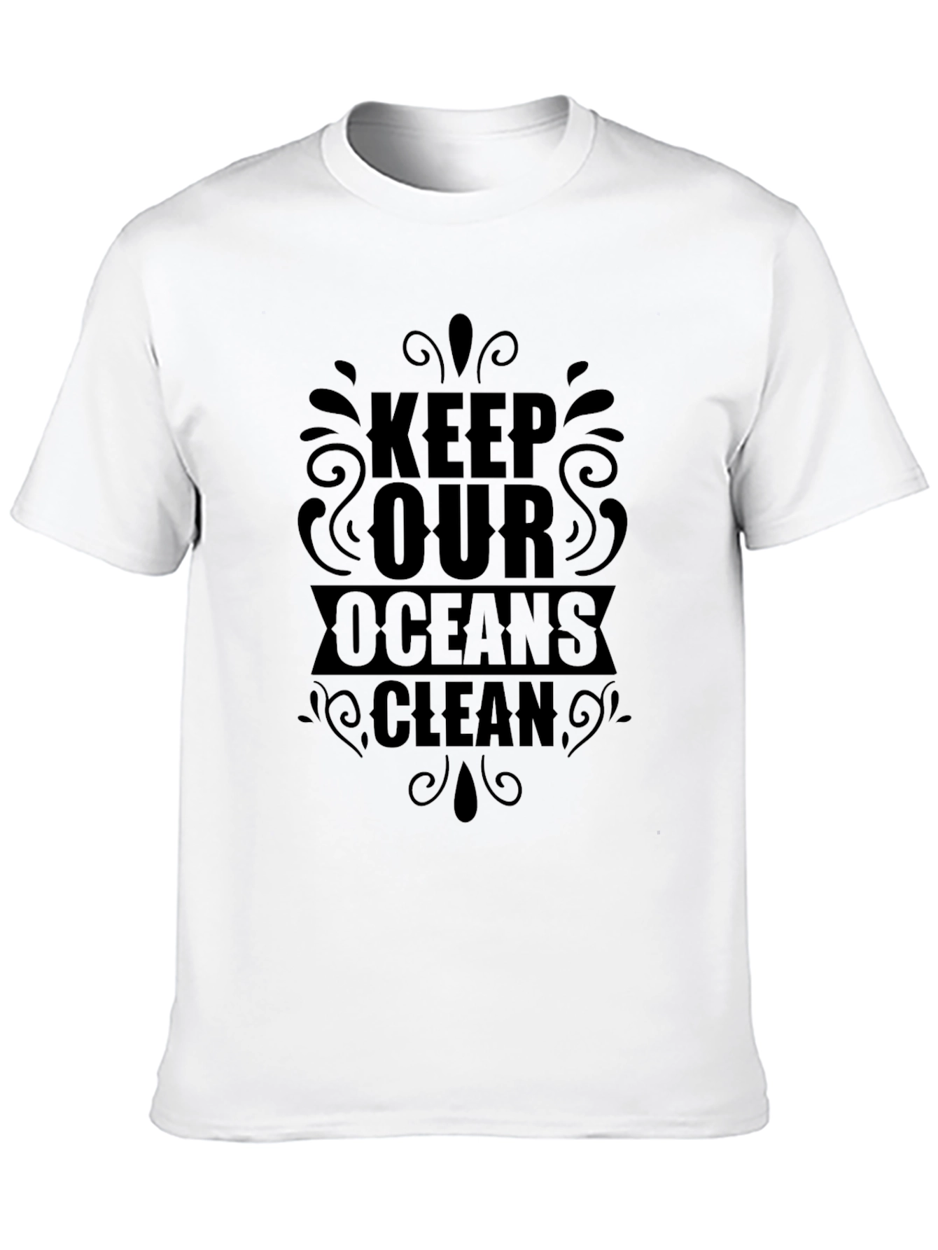 Keep Our Oceans Clean Black T-Shirt