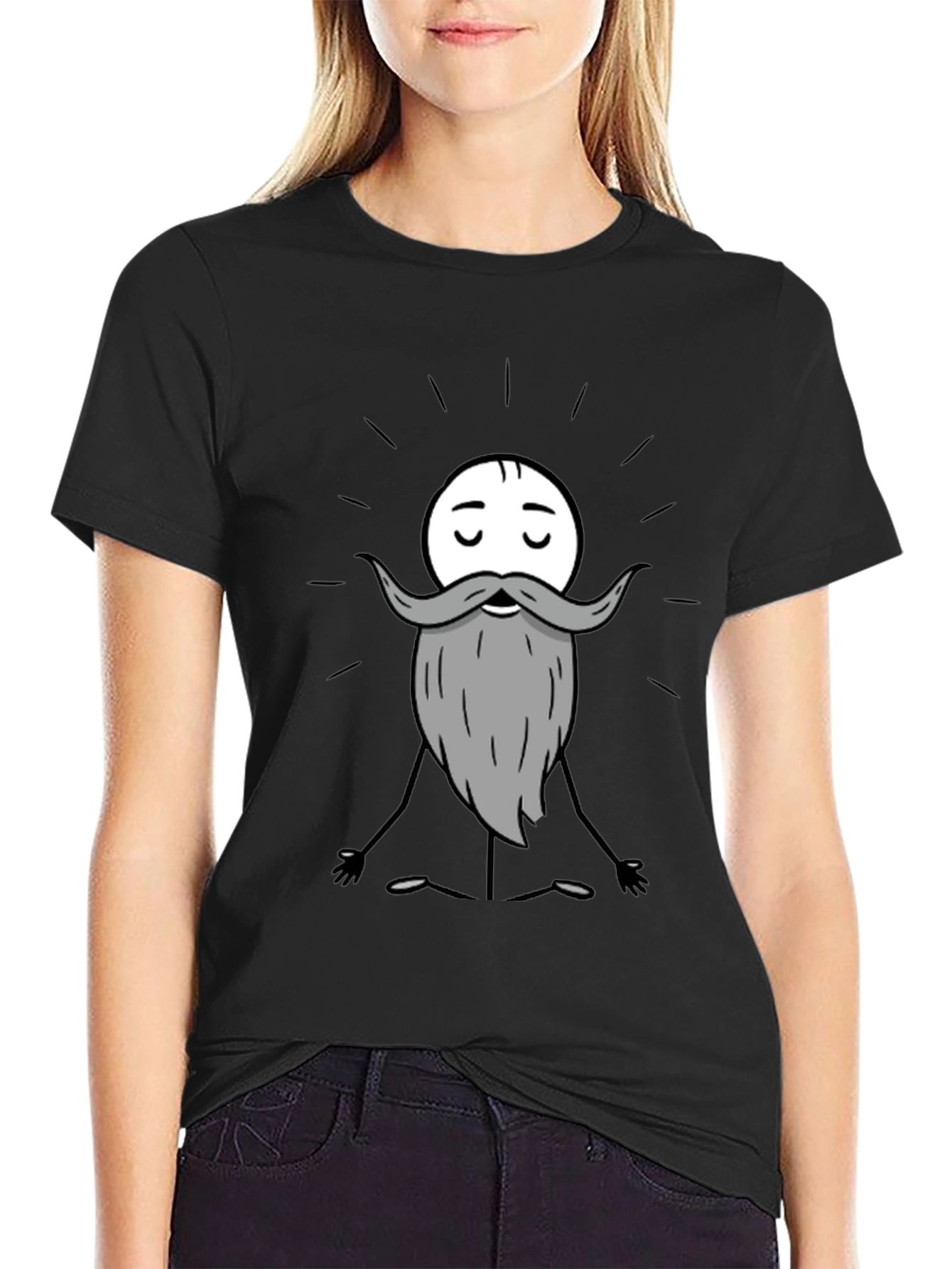 Zen Master Cartoon T-Shirt - Meditating Funny Graphic Tee