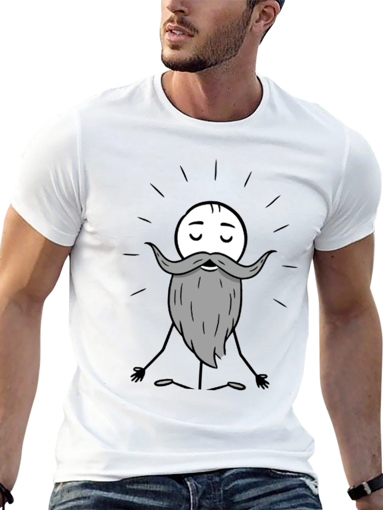 Zen Master Cartoon T-Shirt - Meditating Funny Graphic Tee