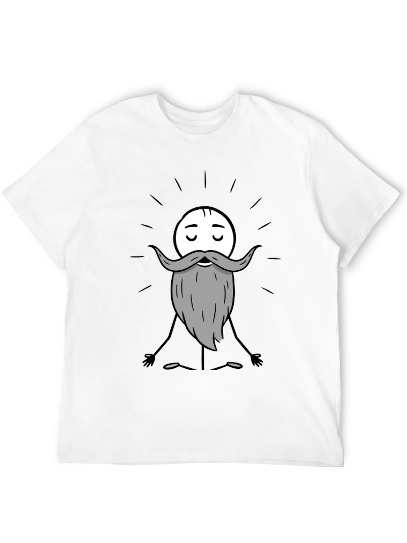 Zen Master Cartoon T-Shirt - Meditating Funny Graphic Tee