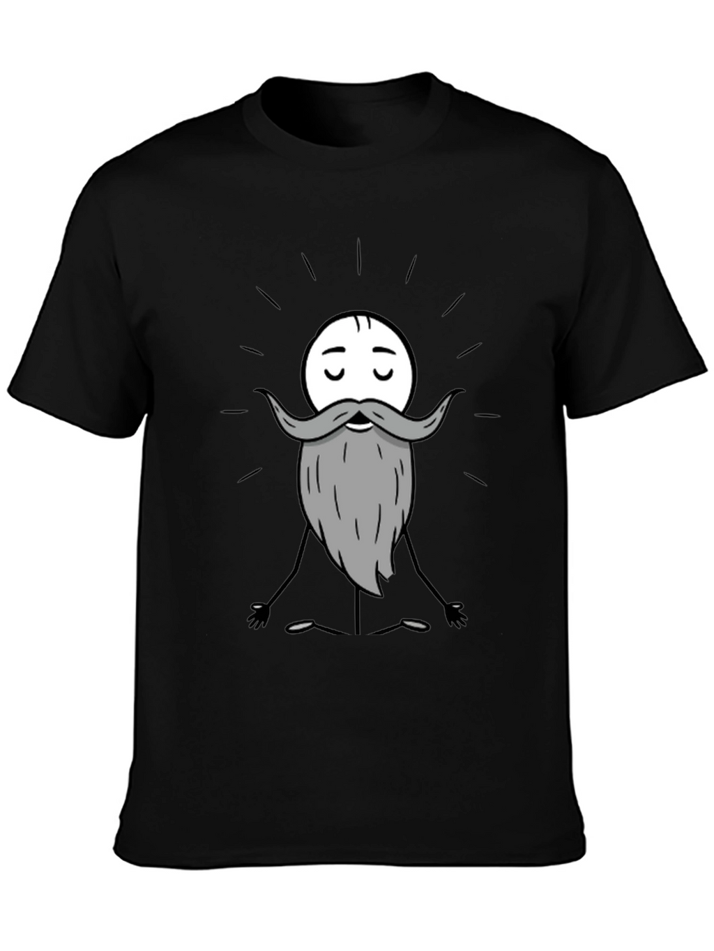 Zen Master Cartoon T-Shirt - Meditating Funny Graphic Tee
