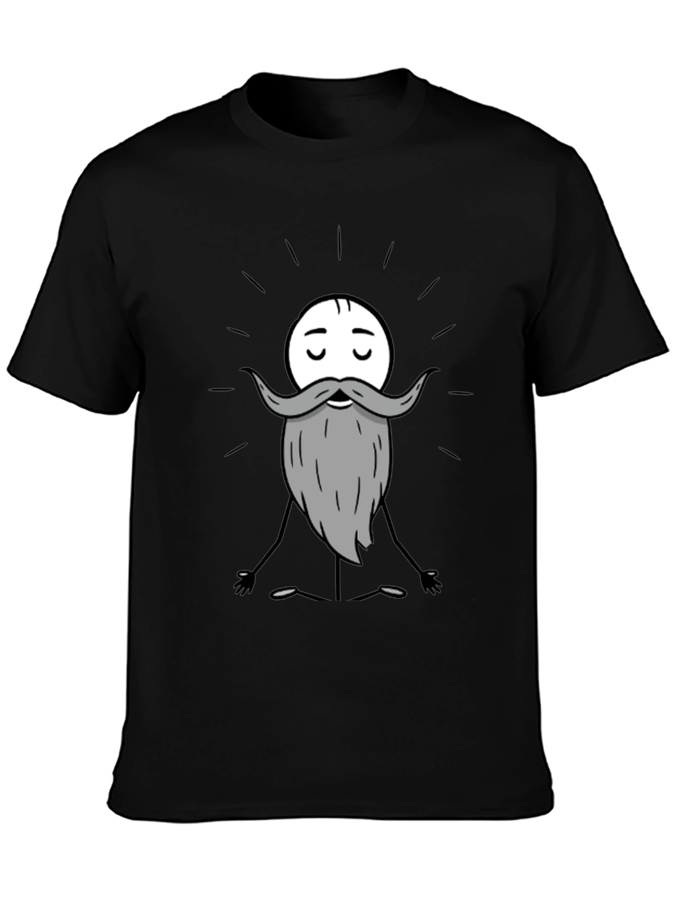 Zen Master Cartoon T-Shirt - Meditating Funny Graphic Tee