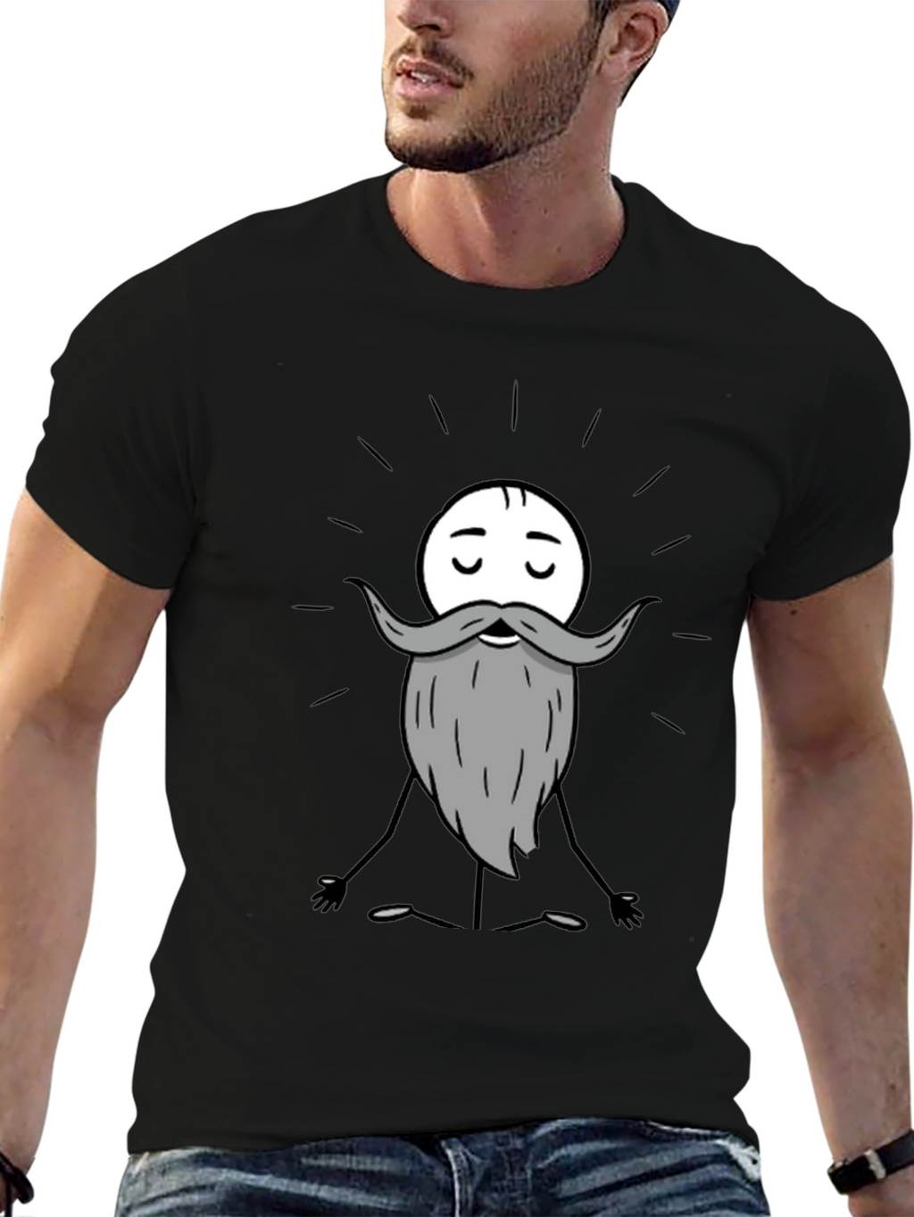 Zen Master Cartoon T-Shirt - Meditating Funny Graphic Tee