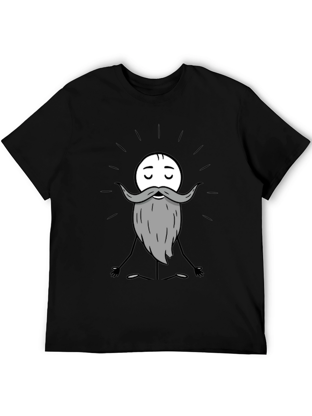 Zen Master Cartoon T-Shirt - Meditating Funny Graphic Tee