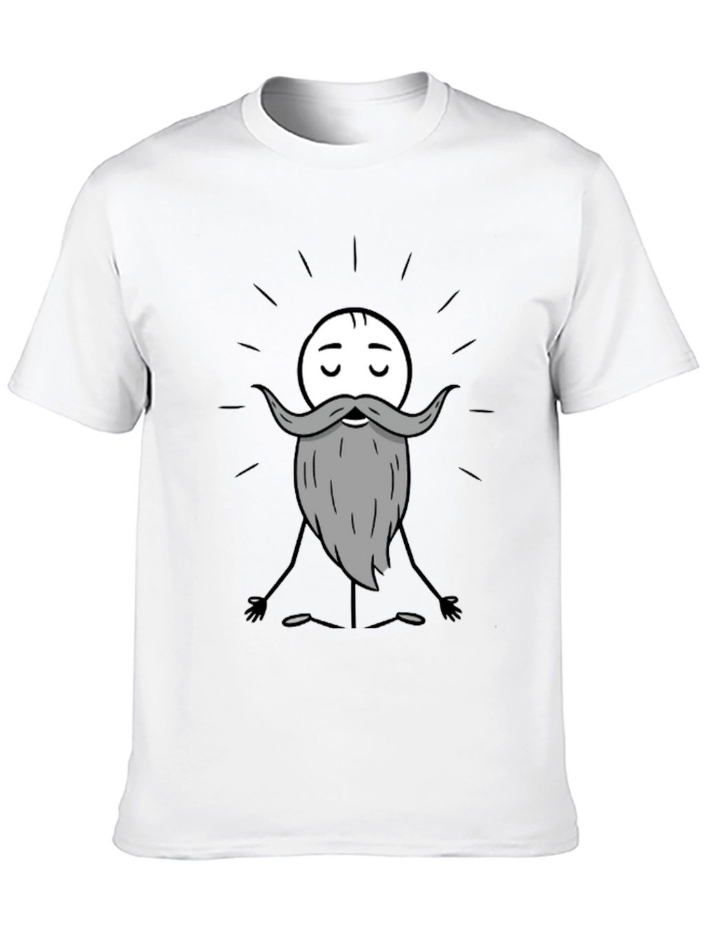 Zen Master Cartoon T-Shirt - Meditating Funny Graphic Tee