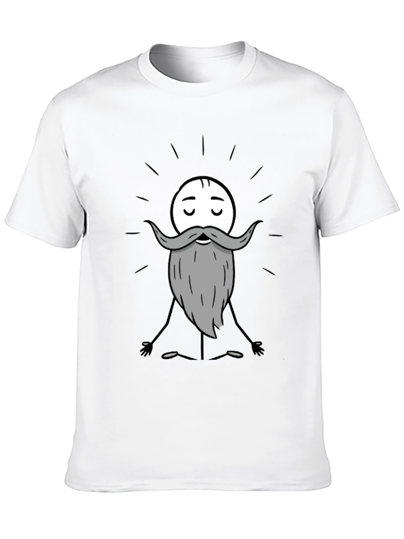 Zen Master Cartoon T-Shirt - Meditating Funny Graphic Tee