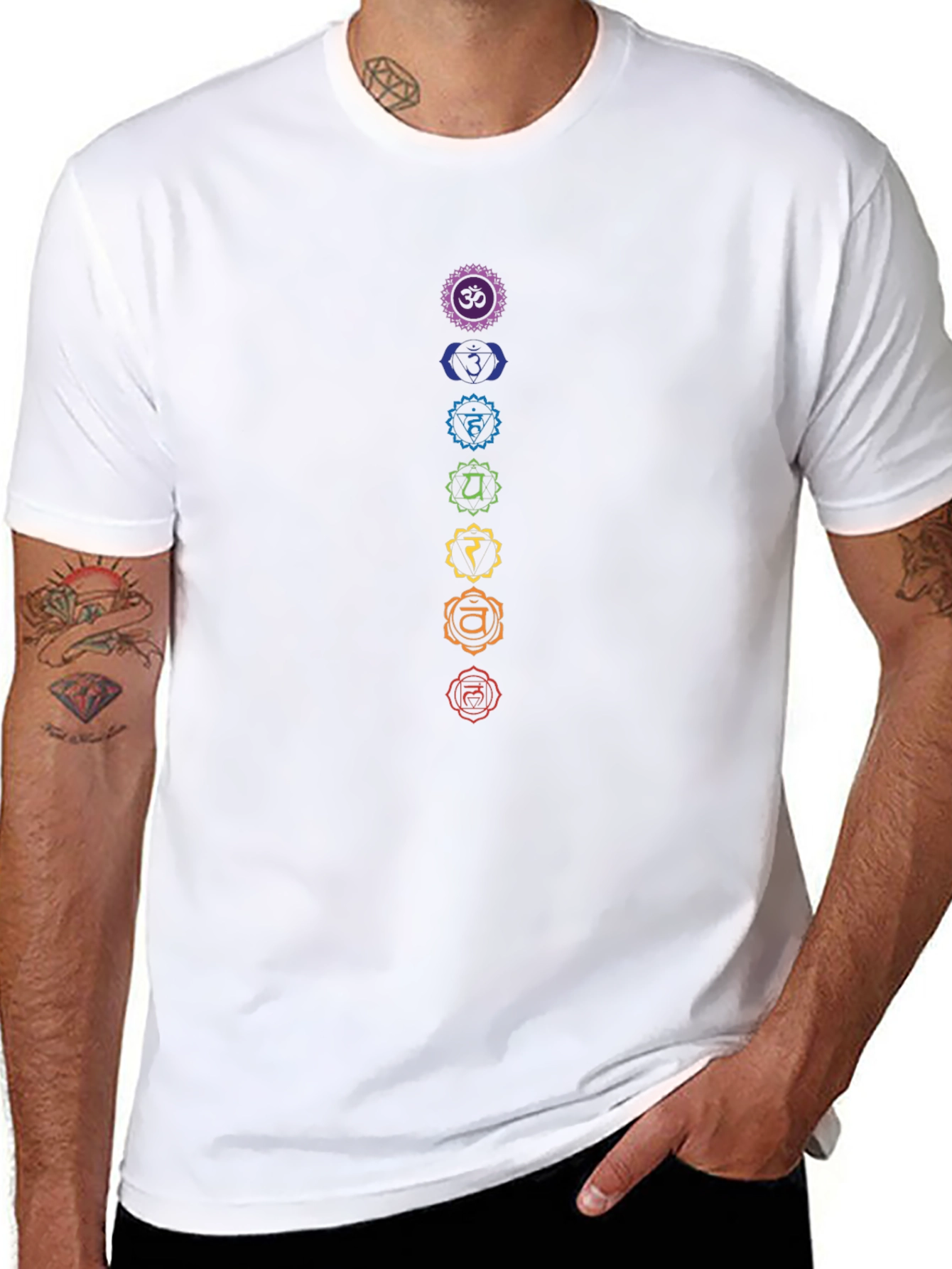 Chakra Symbol Black T-Shirt