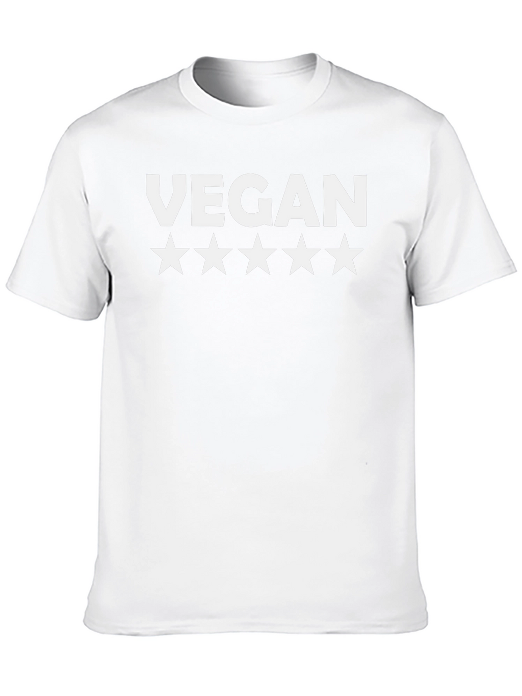 Vegan Five Star Tee - Stylish Black T-Shirt