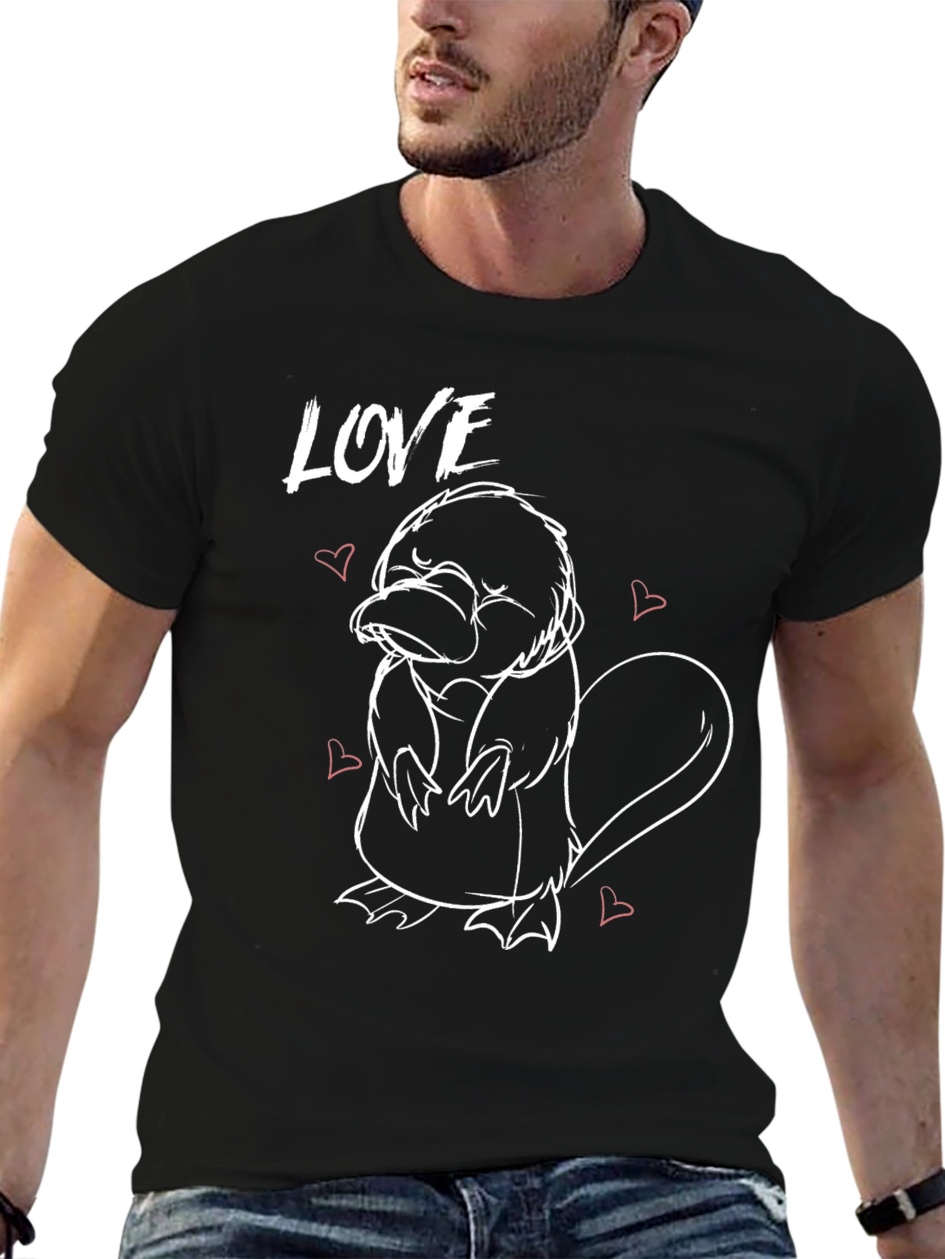 Love Platypus Graphic Tee - Cute Animal T-Shirt