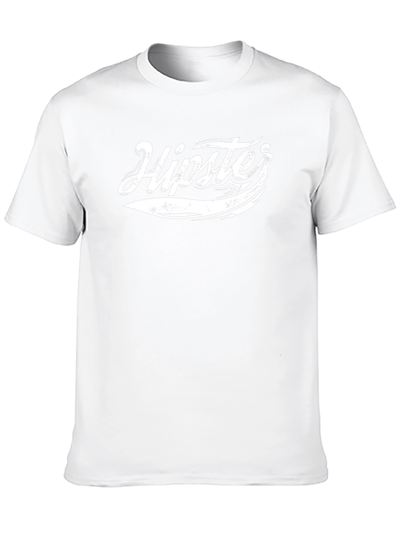 Mens Black Hipster Graphic T-Shirt