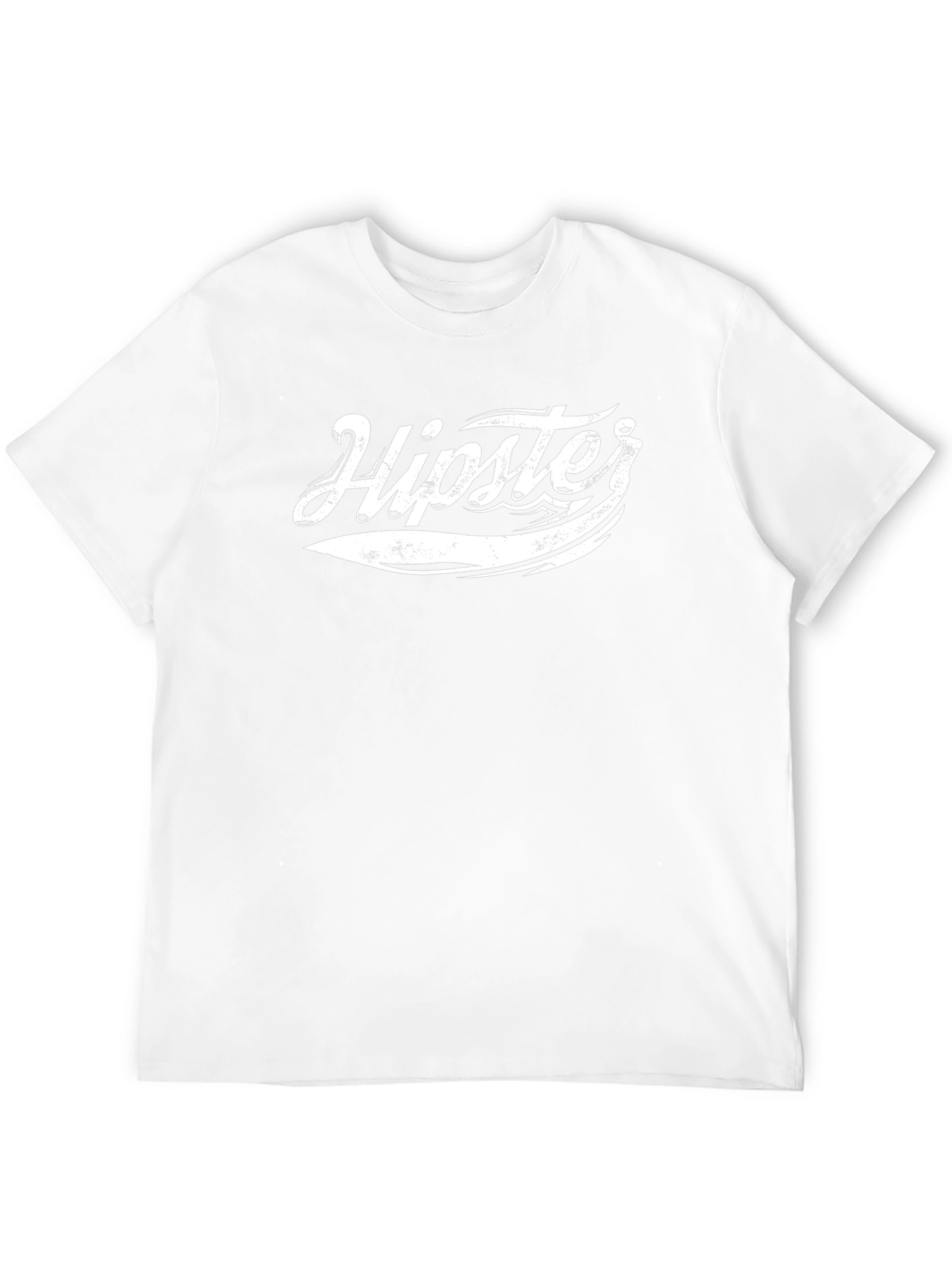 Mens Black Hipster Graphic T-Shirt