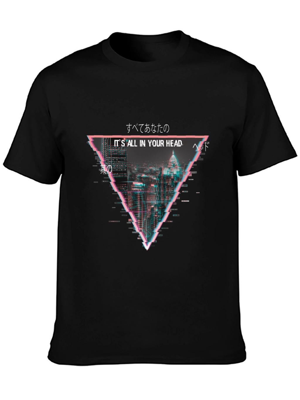 Cyberpunk Cityscape T-Shirt - Its All In Your Head